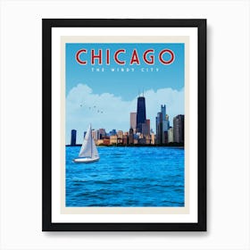 Chicago Illinois Travel Poster Art Print