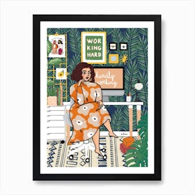 Working From Home Art Print