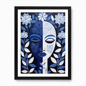 Blue And White Painting 1 Art Print