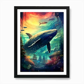 Whale In The Ocean 1 Art Print