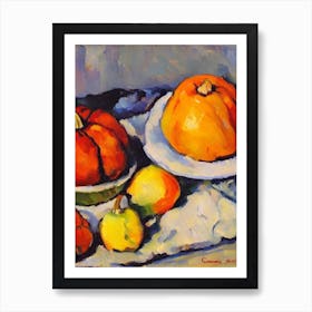 Acorn Squash 3 Cezanne Style vegetable Art Print