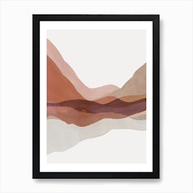 Abstract Terracotta Mountain Art Art Print