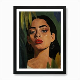 Summer Woman's Portrait in the Tropics Art Print