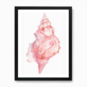 Pink Seashell Art Print