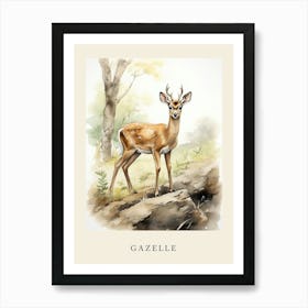Beatrix Potter Inspired  Animal Watercolour Gazelle 2 Art Print
