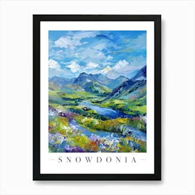 Snowdonia Landscape Colourful Art Print Art Print