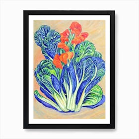 Bok Choy Fauvist vegetable Art Print