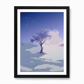 Tree In The Snow 3 Art Print