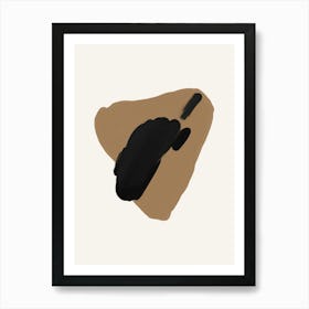 Black And Brown Abstract Painting Art Print