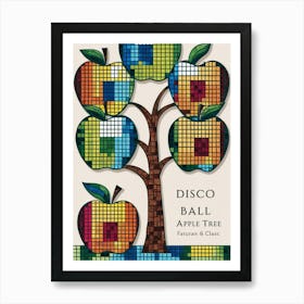 Disco Ball Apple Tree Art Print