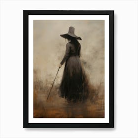 Helloween Witch Painting Art Print