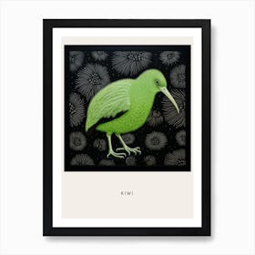 Ohara Koson Inspired Bird Painting Kiwi 2 Poster Art Print