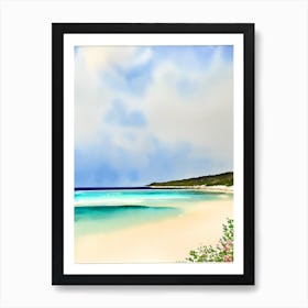 Shoal Bay East, Anguilla Watercolour Art Print