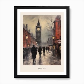 Vintage Winter Painting Poster London England 1 Art Print