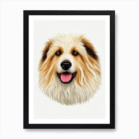 Polish Lowland Sheepdog Illustration Dog Art Print