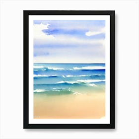 Falesia Beach 2, Algarve, Portugal Watercolour Art Print