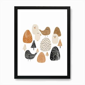 Birds In The Forest 1 Art Print