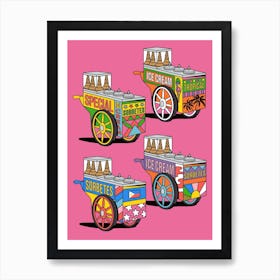 Colorful Philippines Sorbet Carts Filipino World Travel Art Asia Art Print