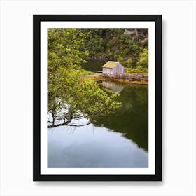 Old Boathouse In Norway Art Print