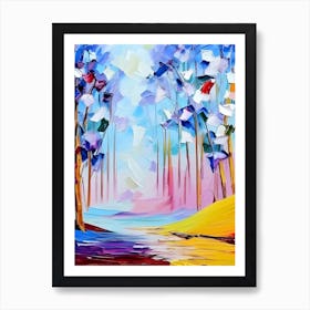 Colourful Abstract  Of Trees: Imagine if 7 Art Print