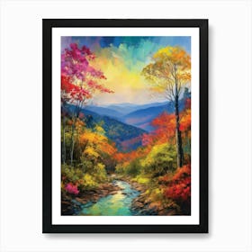 Autumn In The Smoky Mountains Art Print