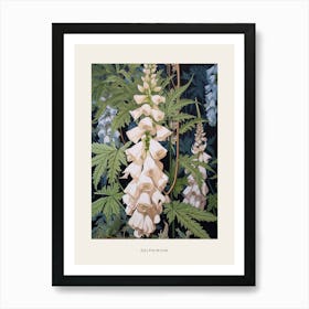 Flower Illustration Delphinium 2 Poster Art Print