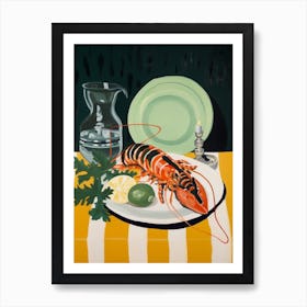 Crayfish 2 Italian Still Life Painting Art Print