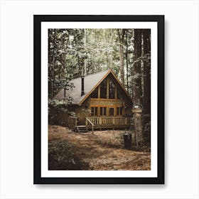Woodland Cabin Art Print