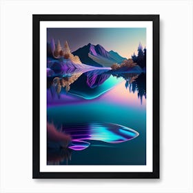 Lake, Waterscape Holographic 2 Art Print