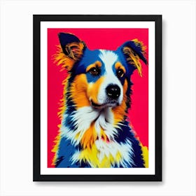 Pyrenean Shepherd Andy Warhol Style Dog Art Print