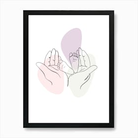 Baby'S Feet In Hands Mothers day 1 Poster