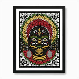 Afrocentric Patterns Folk Art Art Print