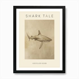 Greenland Shark Vintage Illustration 4 Poster Art Print