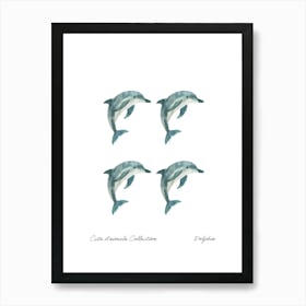 Cute Animals Collection Dolphin 1 Art Print