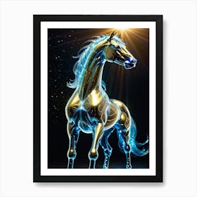 Horoscope Horse Art Print