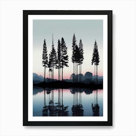 Silhouette Of Trees I Canvas Print Art Print