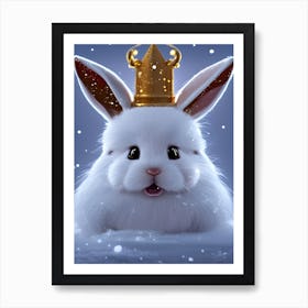 Bunny With Crown 1 Art Print