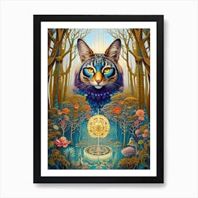 Cat In The Forest 1 Art Print