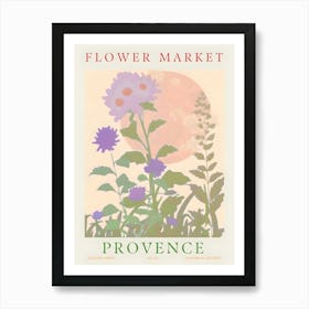 Flower Market Provence Art Print