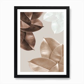 Brown Leaves Art Print