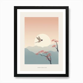 Minimalist Barn Swallow 1 Bird Poster Art Print