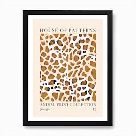 House Of Patterns Giraffe Animal Print Pattern 1 Póster