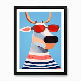 Little Caribou 2 Wearing Sunglasses Art Print