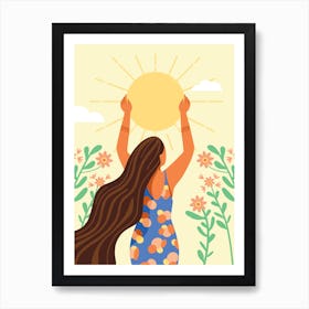 Follow the Sun – Yellow Art print Art Print