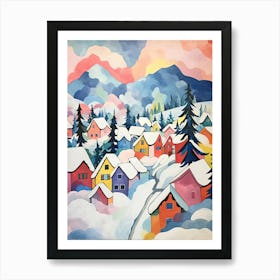 Winter Snow Banff   Canada Snow Illustration 4 Art Print