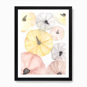 Pastel Pumpkins Art Print