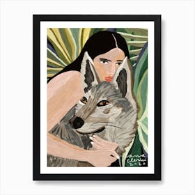 Wolf Girl Art Print