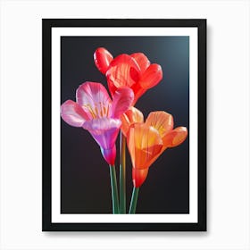 Bright Inflatable Flowers Amaryllis 3 Art Print