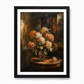 Baroque Floral Still Life Hydrangea 2 Art Print