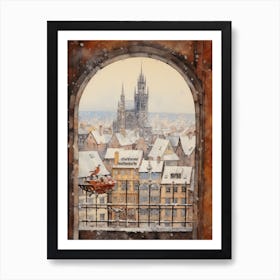 Winter Cityscape Colmar France 1 Art Print